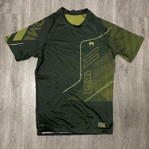 Venum Rash Guard Mens 2XL Green Loma Edition Short‎ Sleeve Compression Shirt